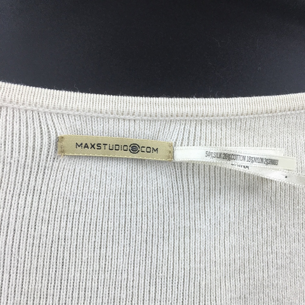 Max Studio Silk Blend Split Cap Sleeve - image 2